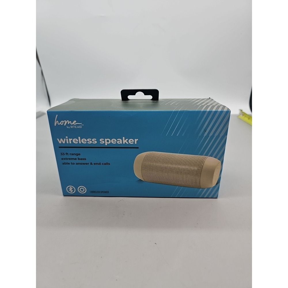 Wireless Speaker‎ Home By Rite Aid White 33 Ft Range Extreme Bass New